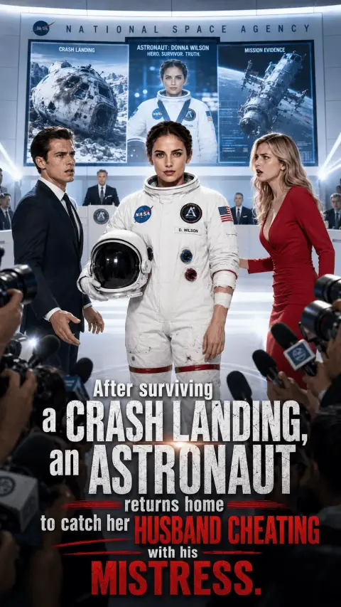 After surviving a crash landing, an astronant return home to catch her husband cheating with his mistress.